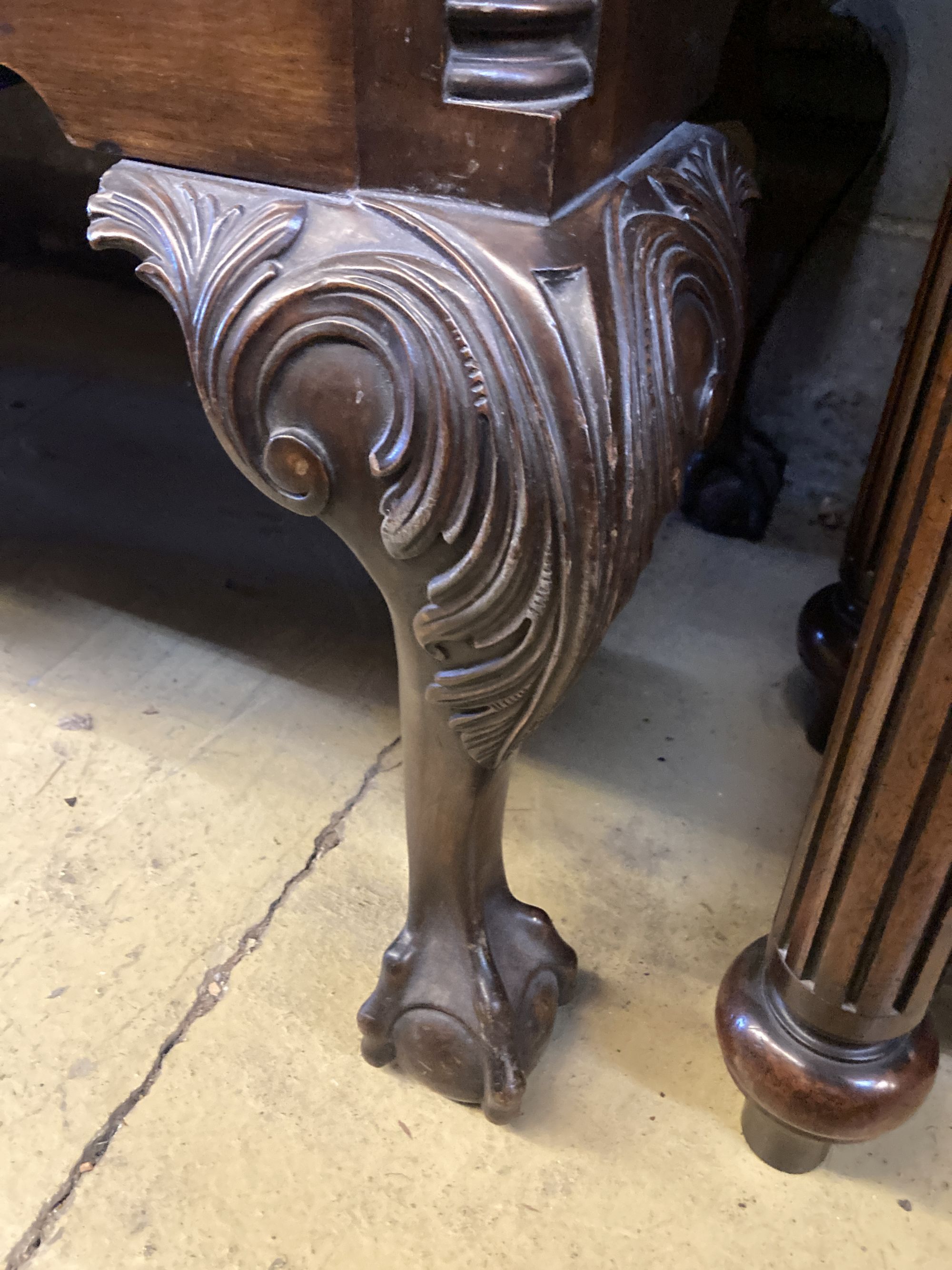 An American Philadelphia style carved mahogany tallboy, width 110cm, depth 57cm, height 228cm